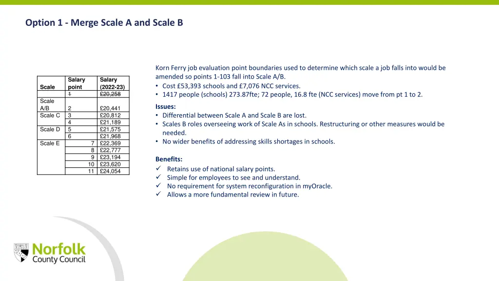 option 1 merge scale a and scale b