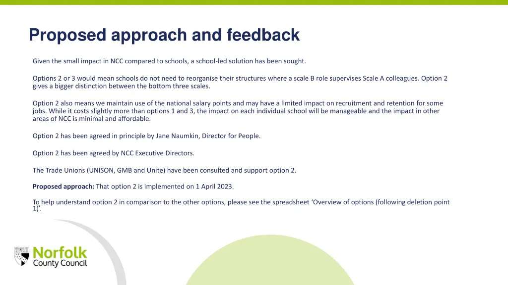 proposed approach and feedback