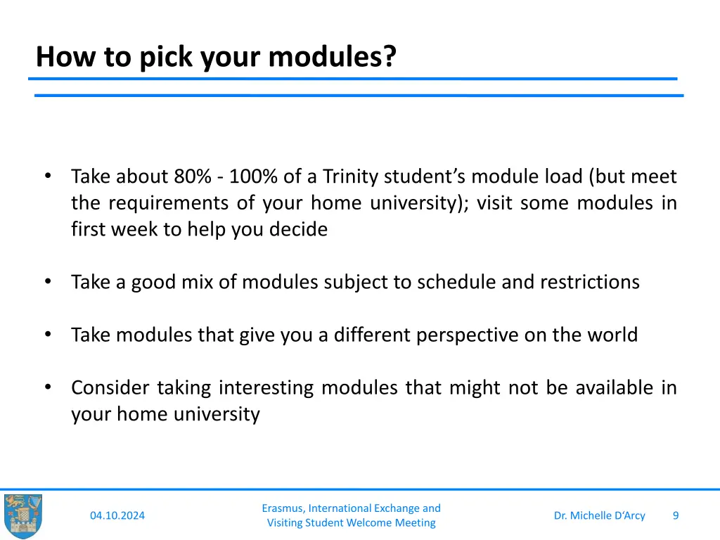 how to pick your modules