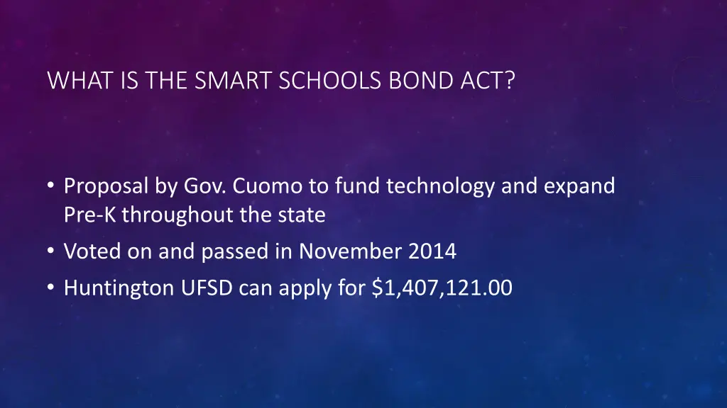 what is the smart schools bond act