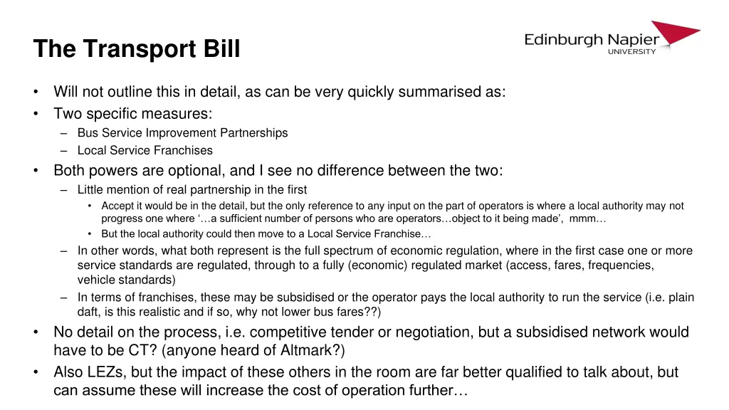 the transport bill