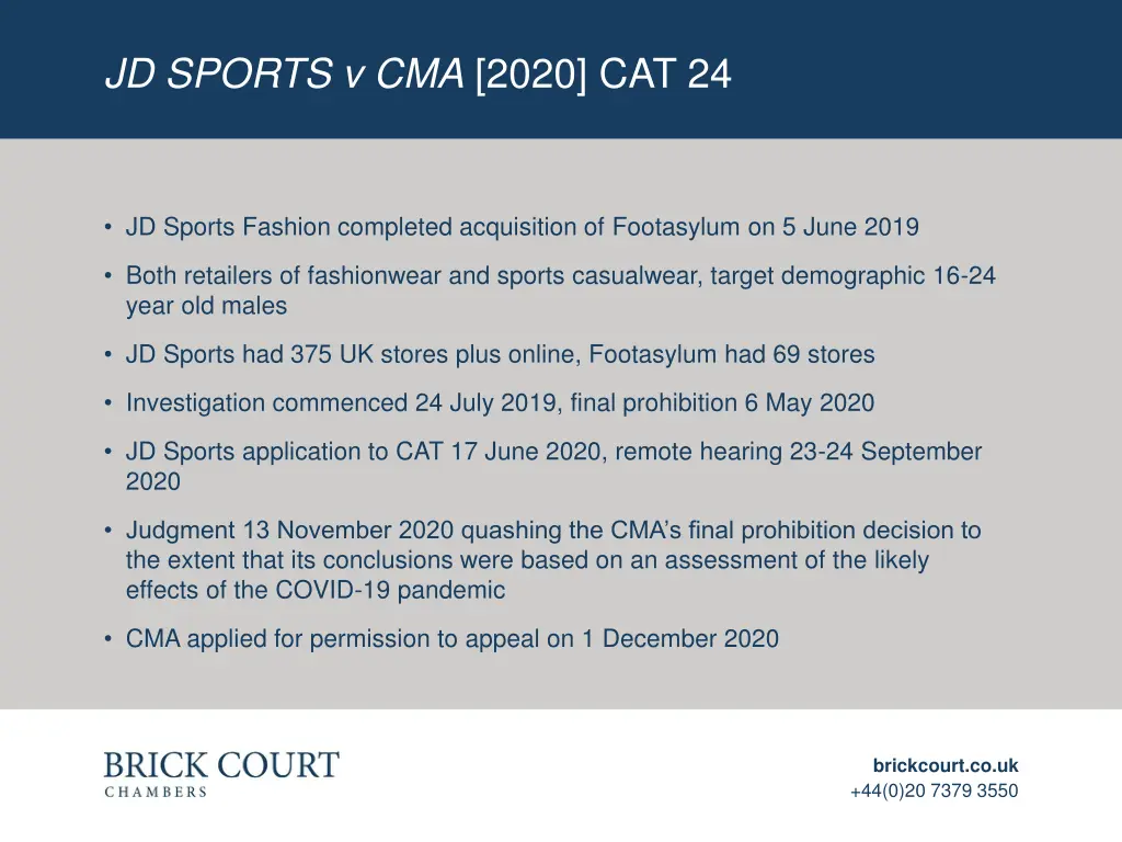 jd sports v cma 2020 cat 24