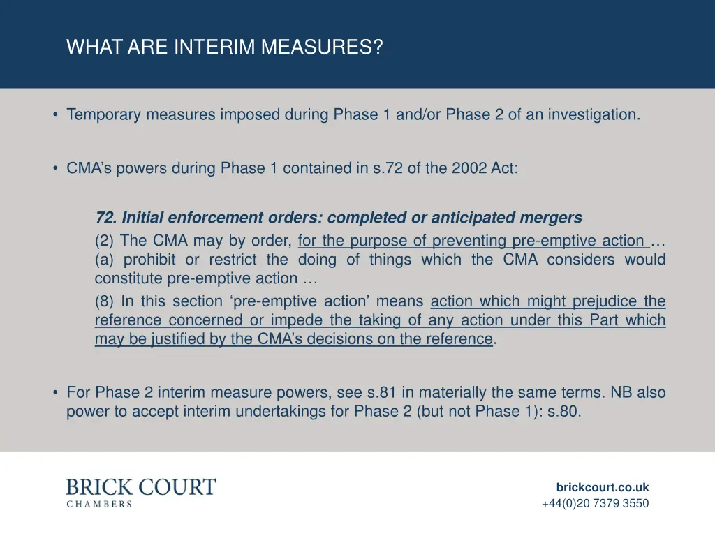 what are interim measures