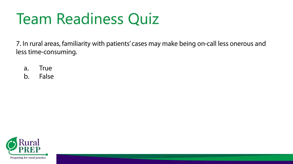 team readiness quiz 13