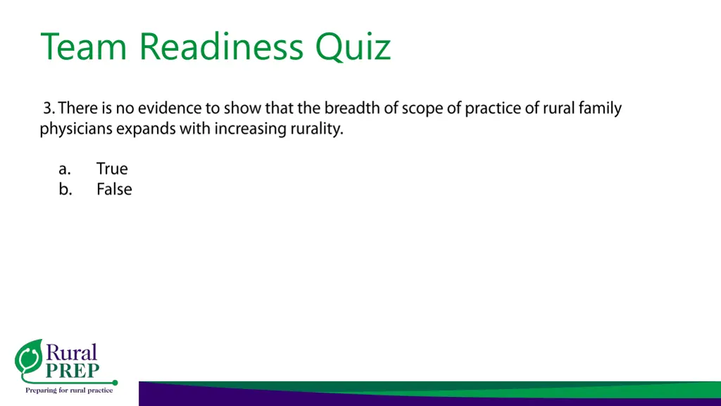 team readiness quiz 5