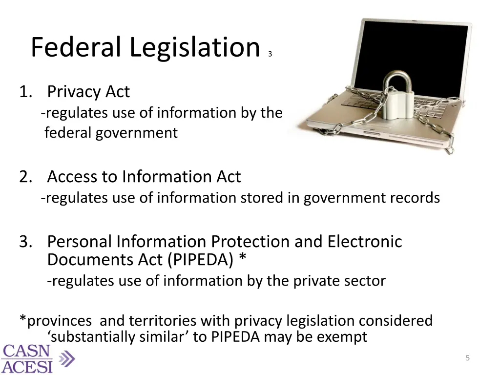 federal legislation 3