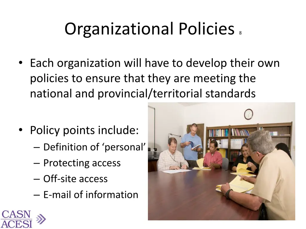 organizational policies 8