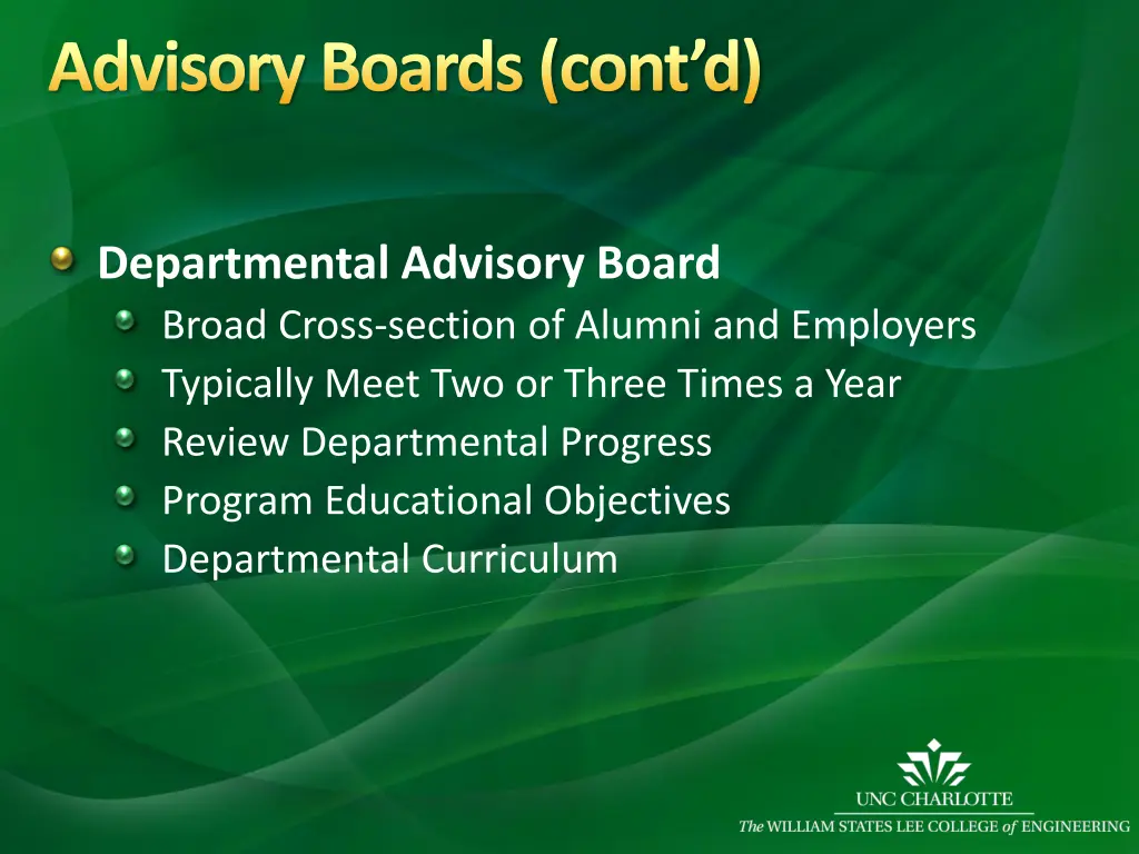 advisory boards cont d