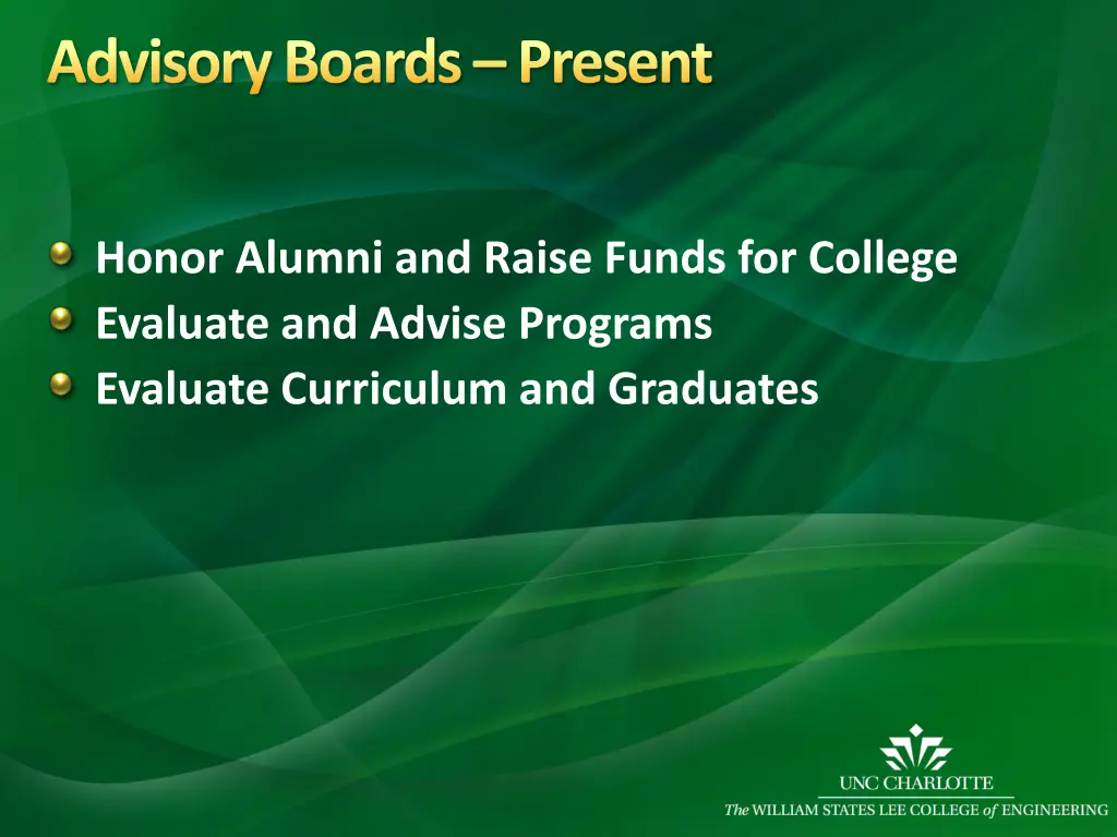 advisory boards present