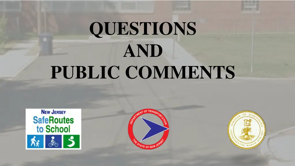 questions and public comments