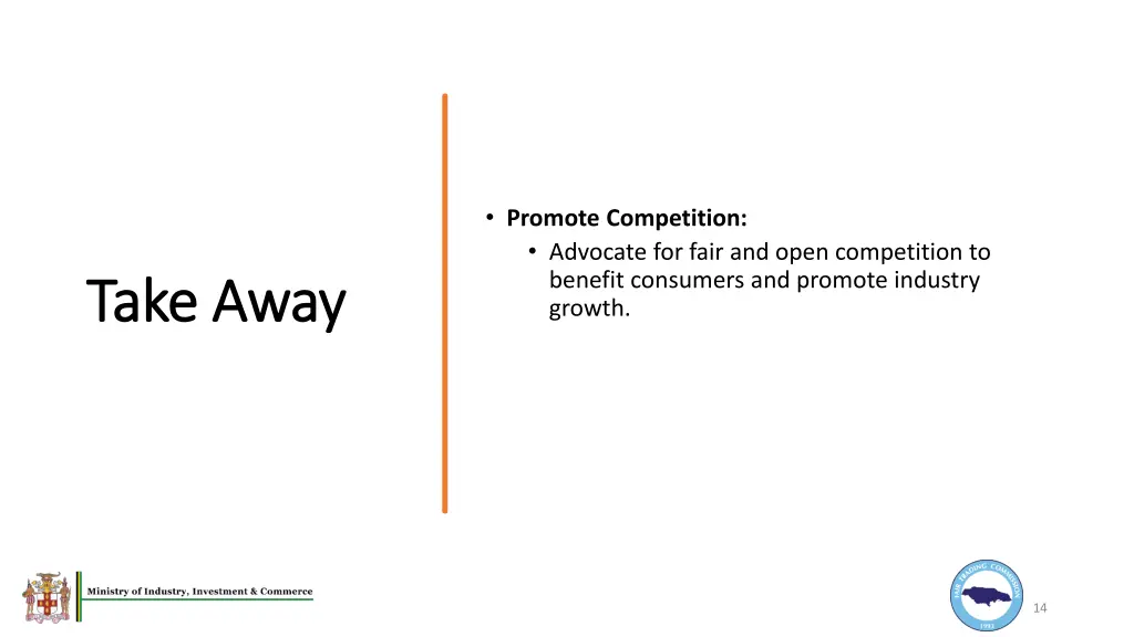 promote competition advocate for fair and open