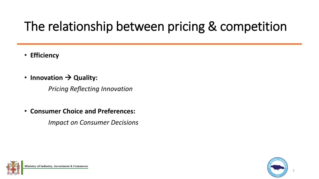 the relationship between pricing competition