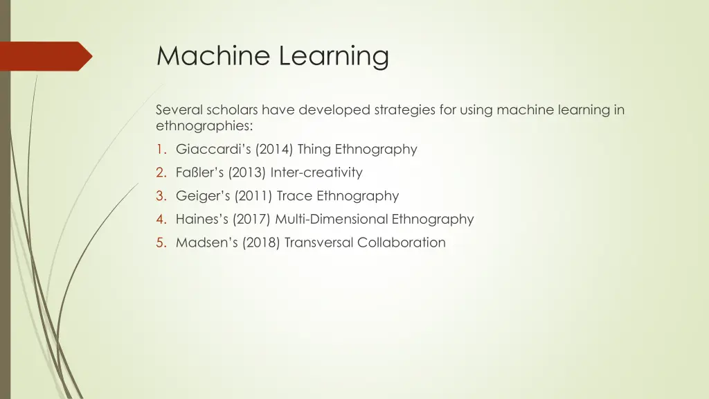 machine learning