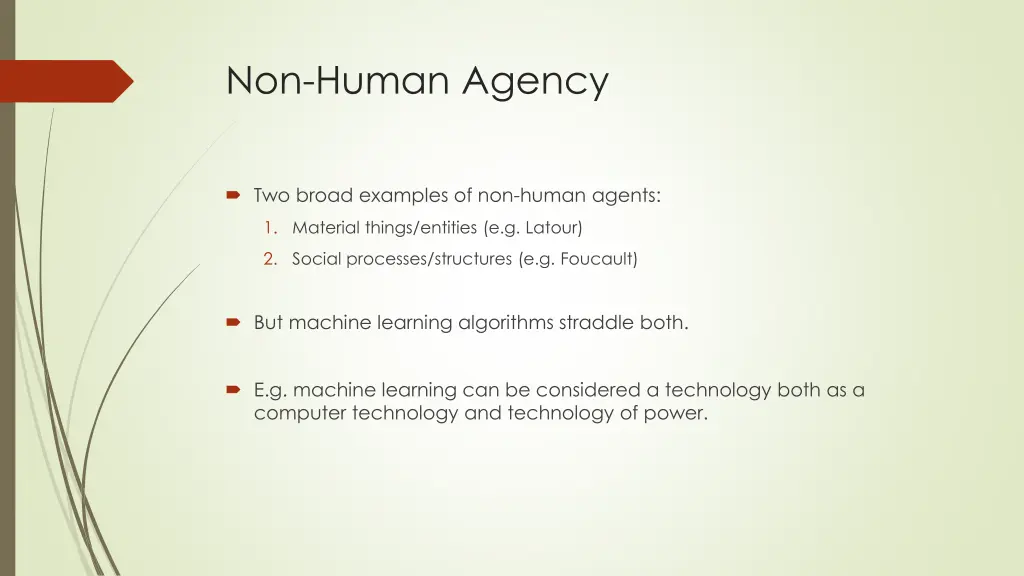 non human agency