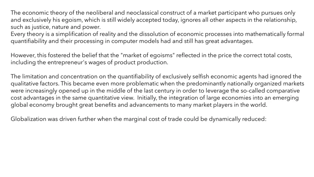 the economic theory of the neoliberal