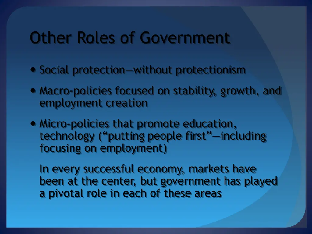 other roles of government