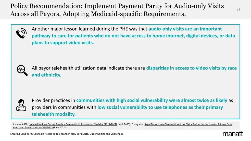 policy recommendation implement payment parity 1