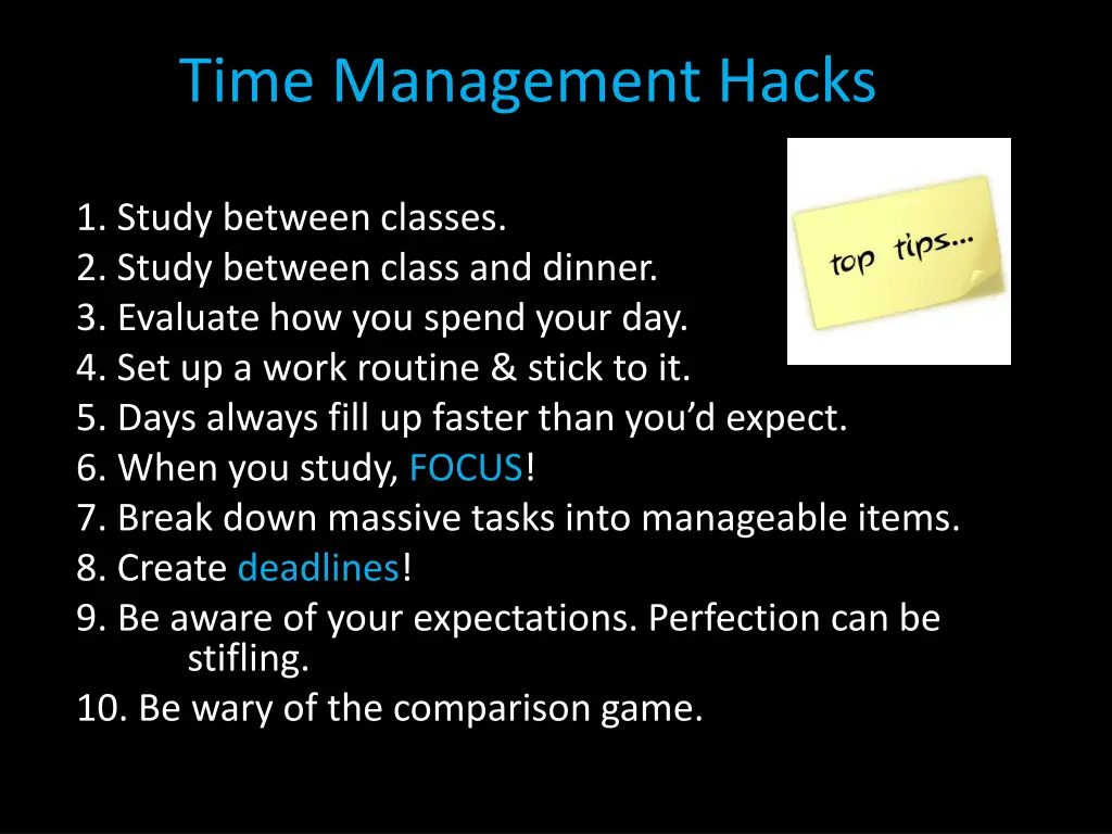 time management hacks