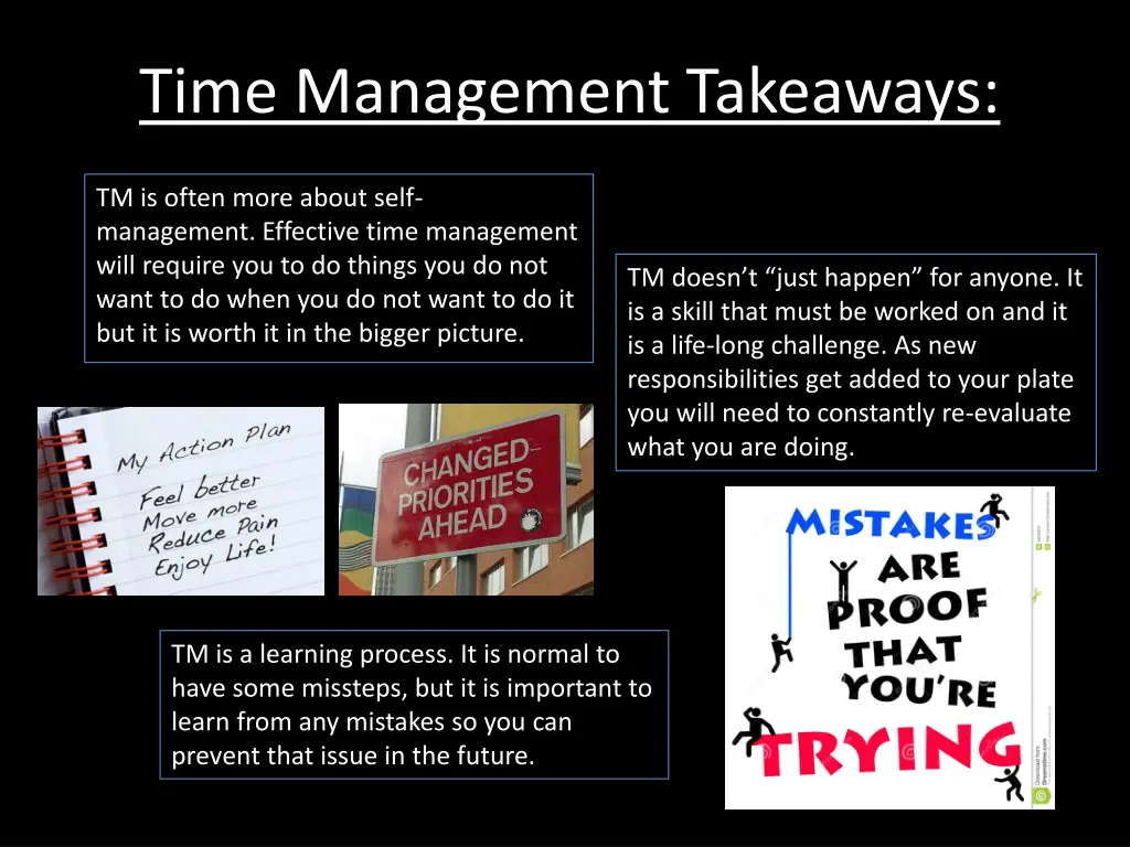 time management takeaways