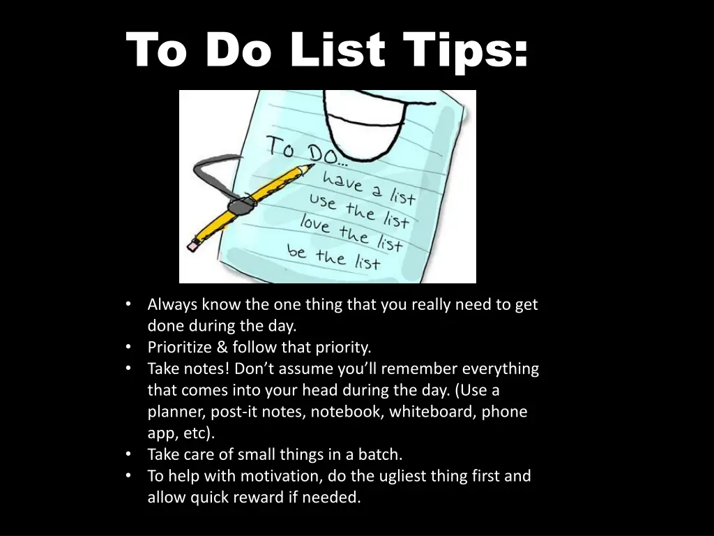 to do list tips