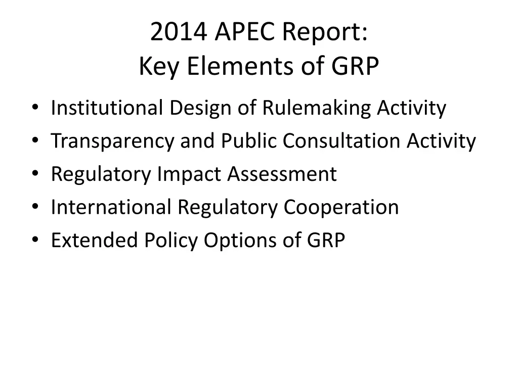 2014 apec report key elements of grp