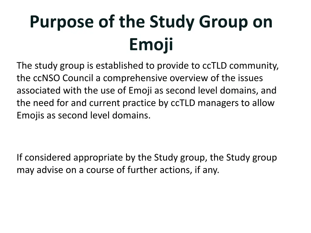 purpose of the study group on emoji