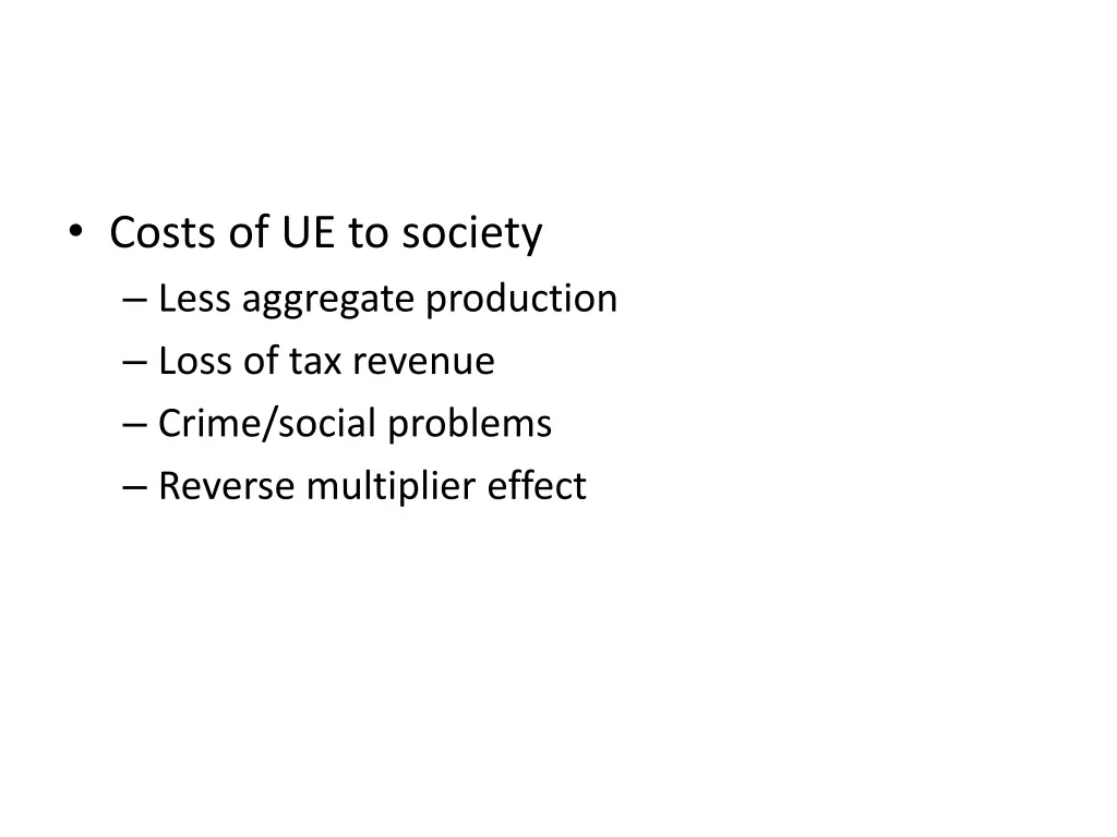 costs of ue to society less aggregate production