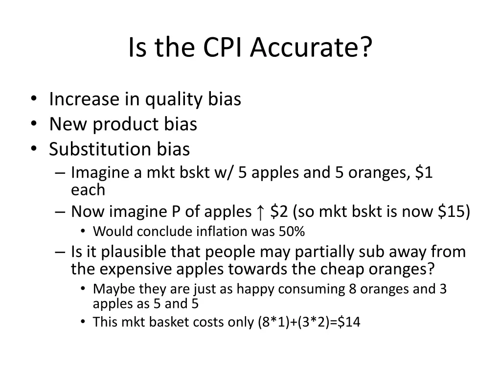 is the cpi accurate