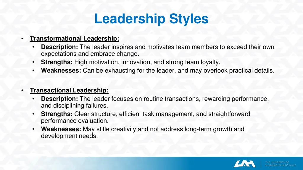 leadership styles 1