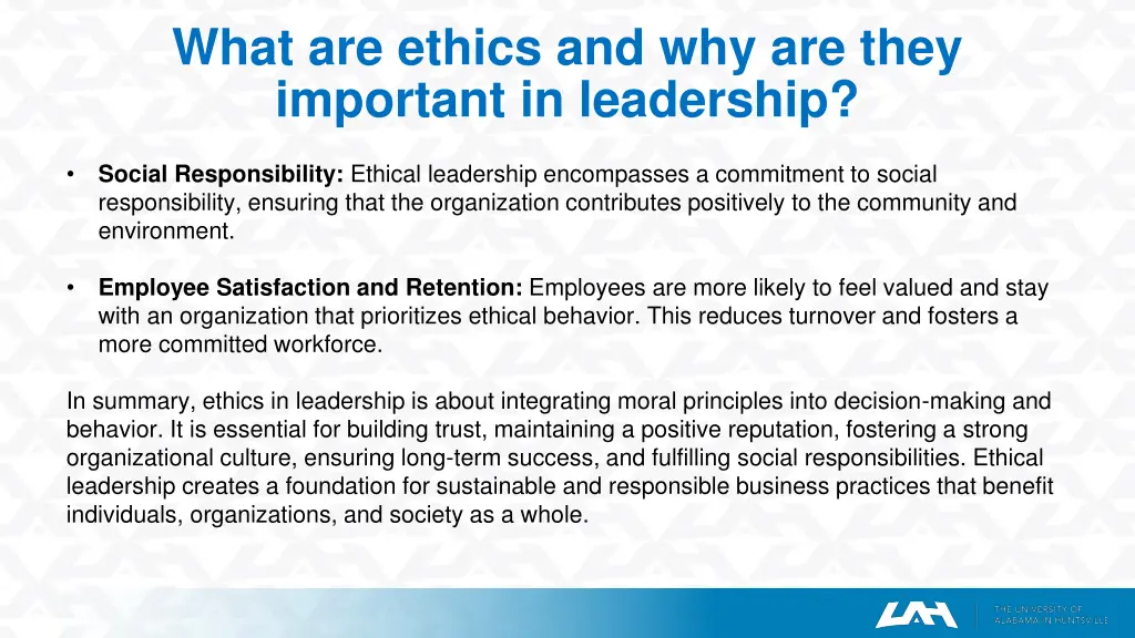 what are ethics and why are they important 2