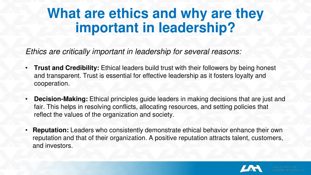 what are ethics and why are they important