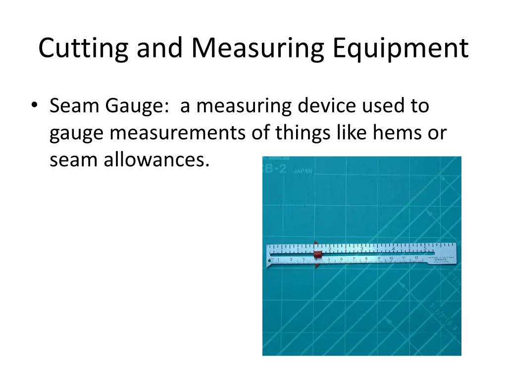 cutting and measuring equipment 1