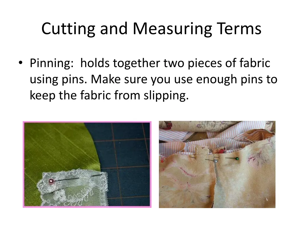 cutting and measuring terms