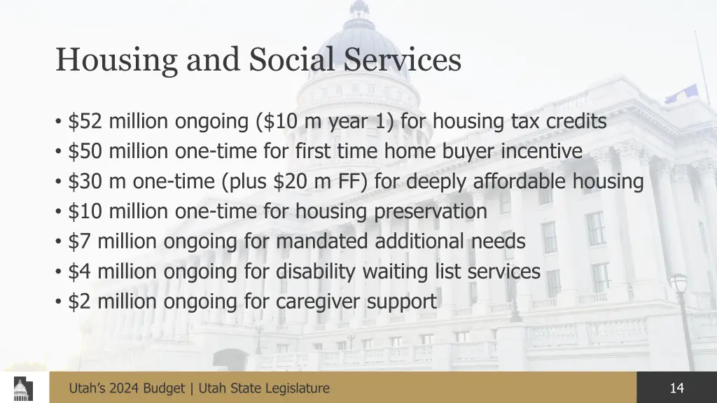 housing and social services