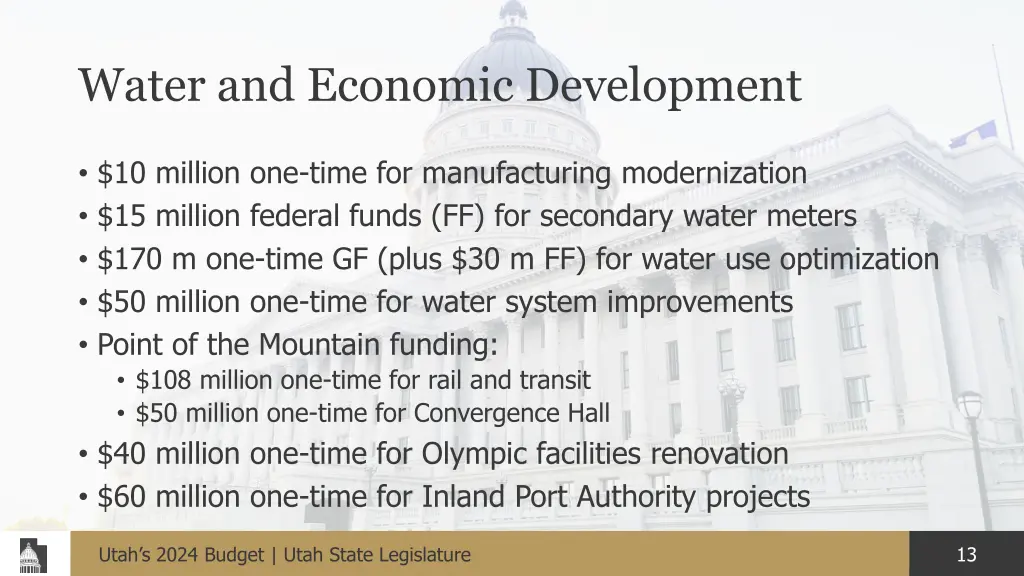 water and economic development