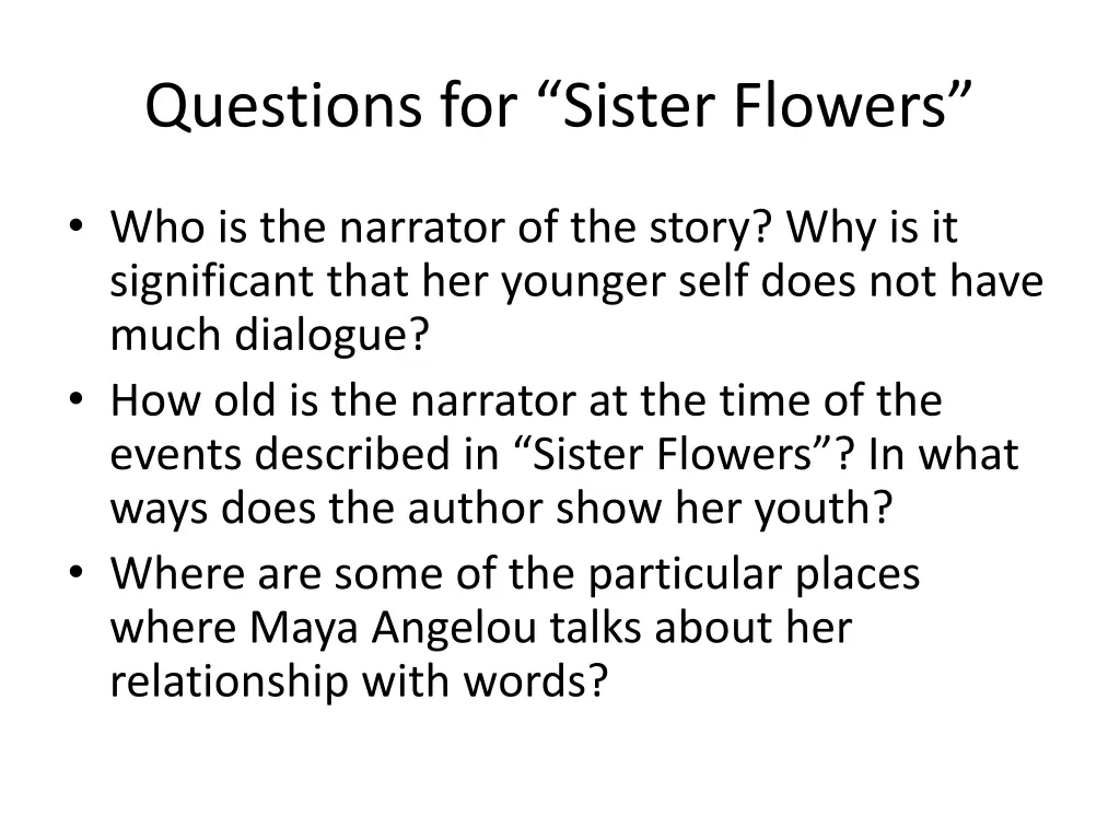 questions for sister flowers 1