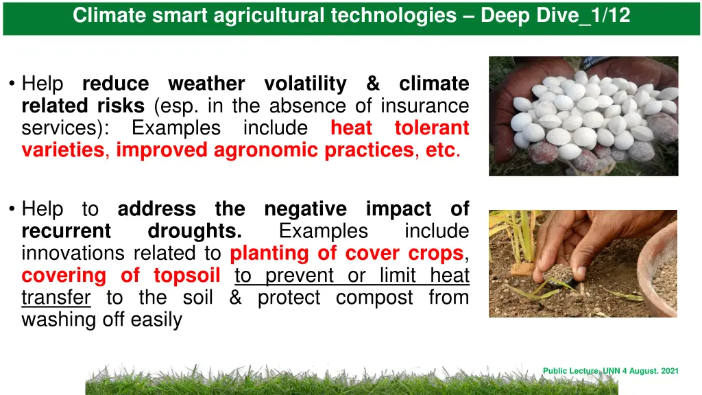 climate smart agricultural technologies deep dive