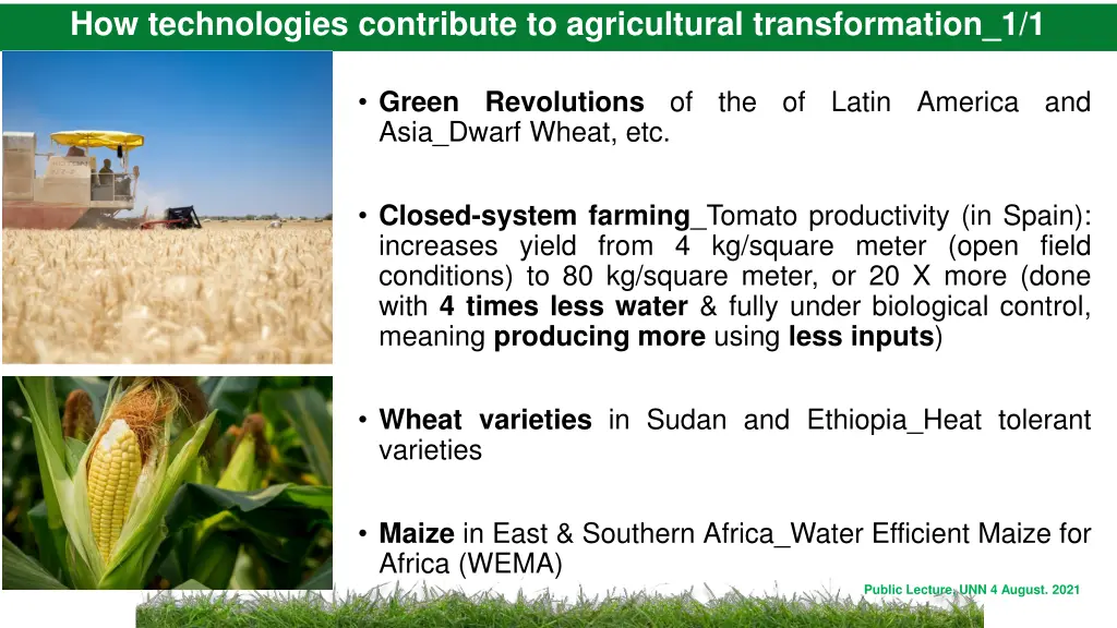 how technologies contribute to agricultural