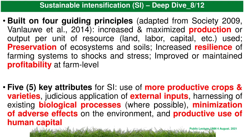 sustainable intensification si deep dive 8 12