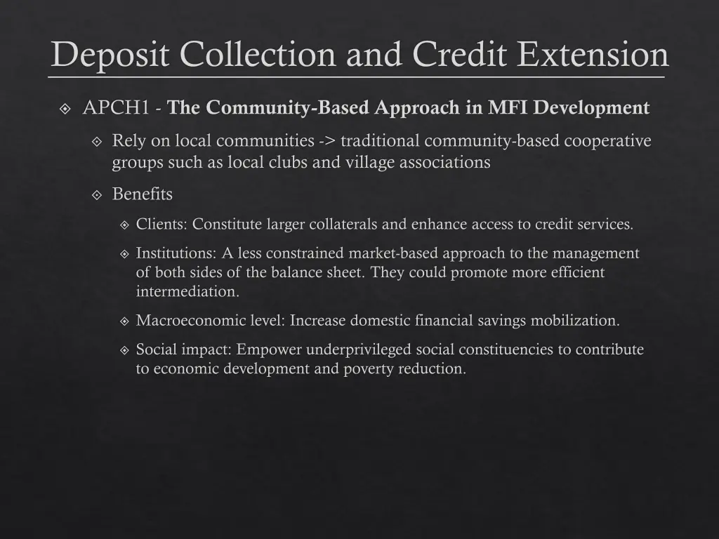 deposit collection and credit extension 2