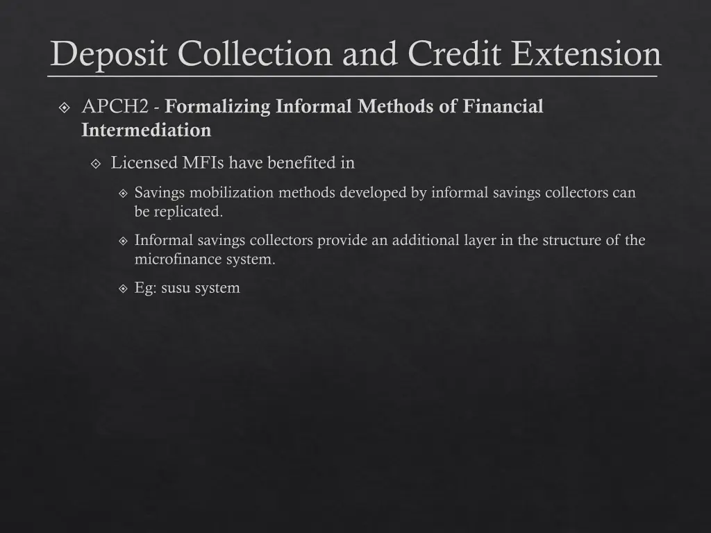 deposit collection and credit extension 4