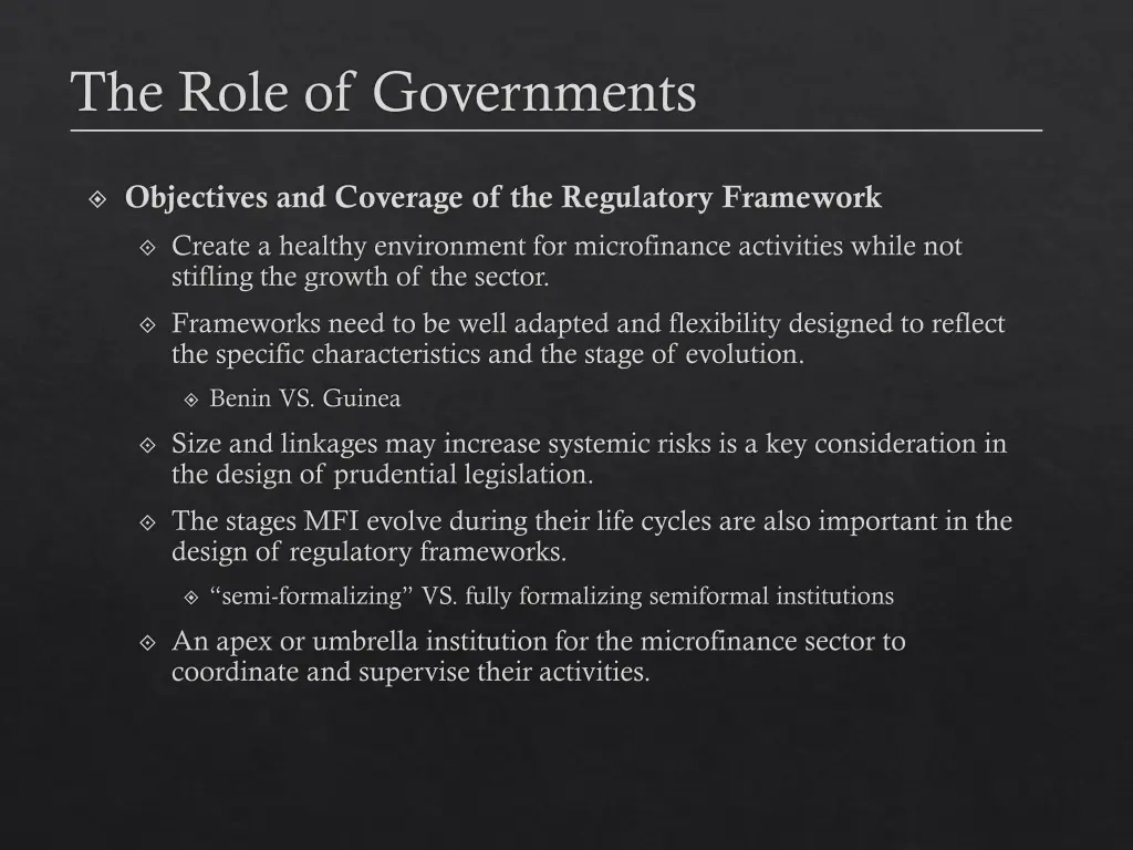 the role of governments 1