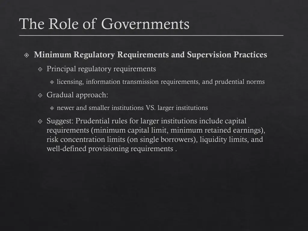 the role of governments 2