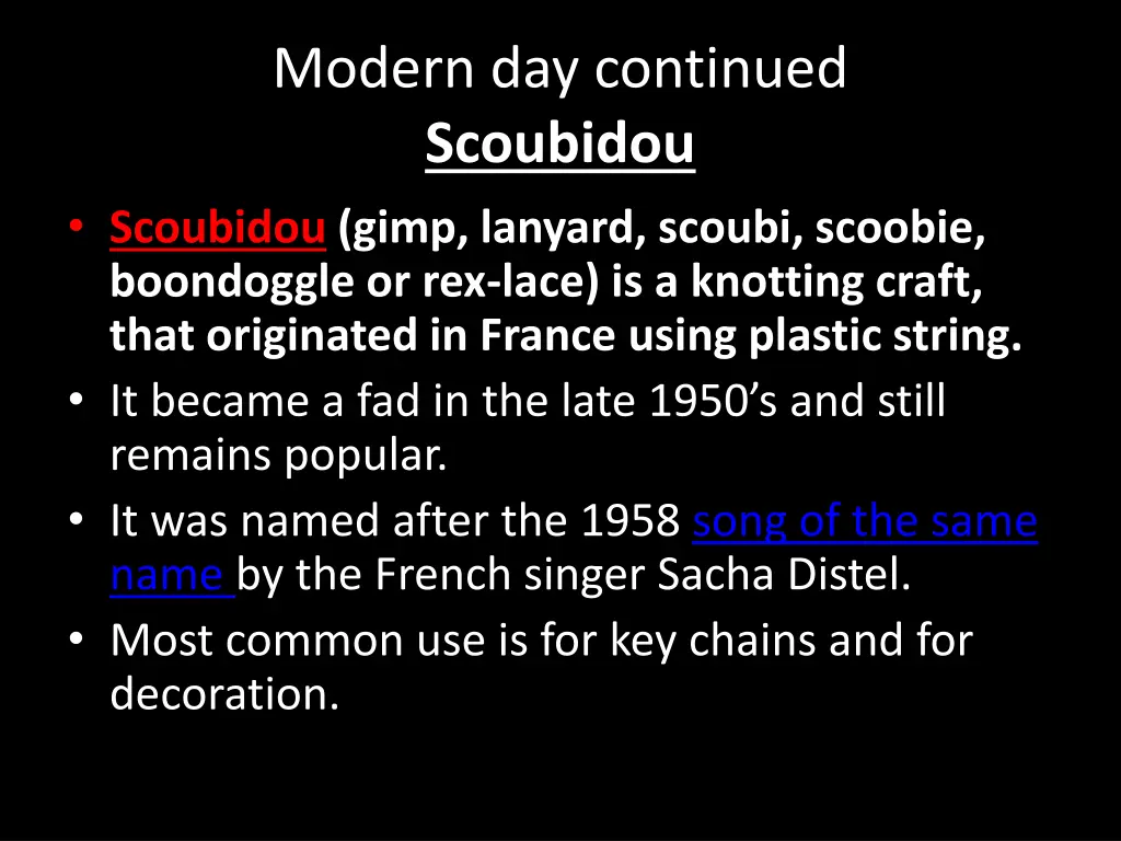 modern day continued scoubidou scoubidou gimp