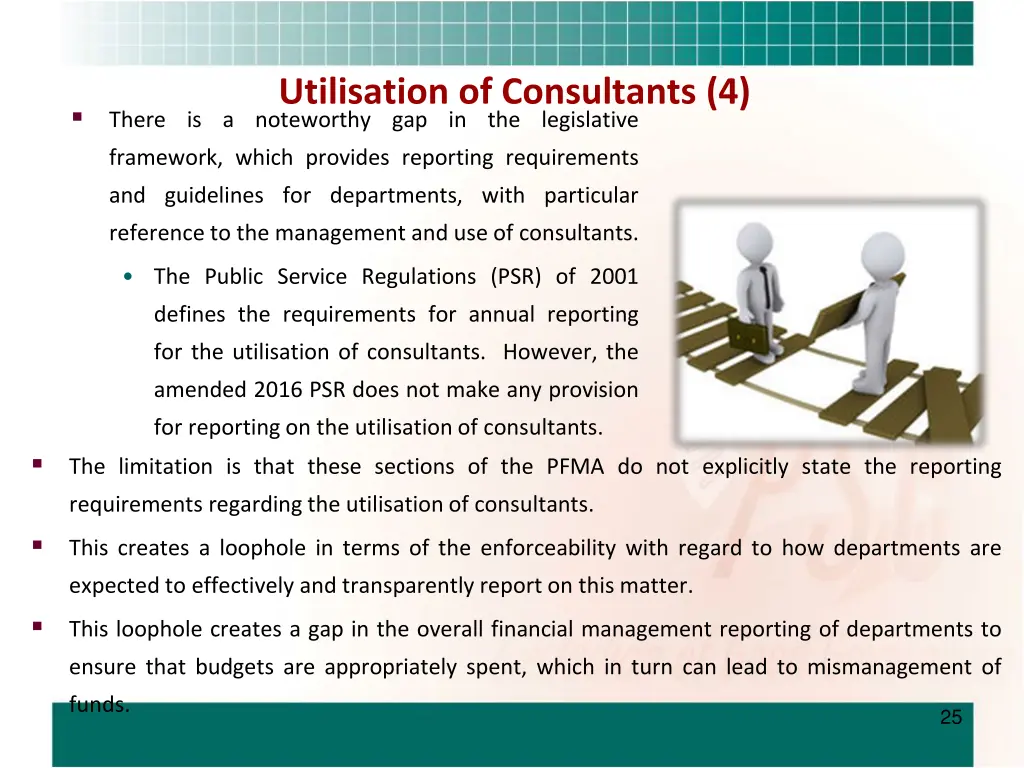 utilisation of consultants 4 there