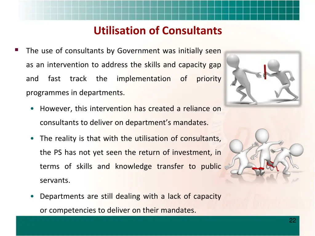 utilisation of consultants