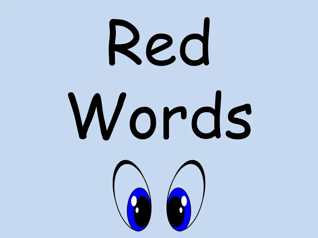 red words