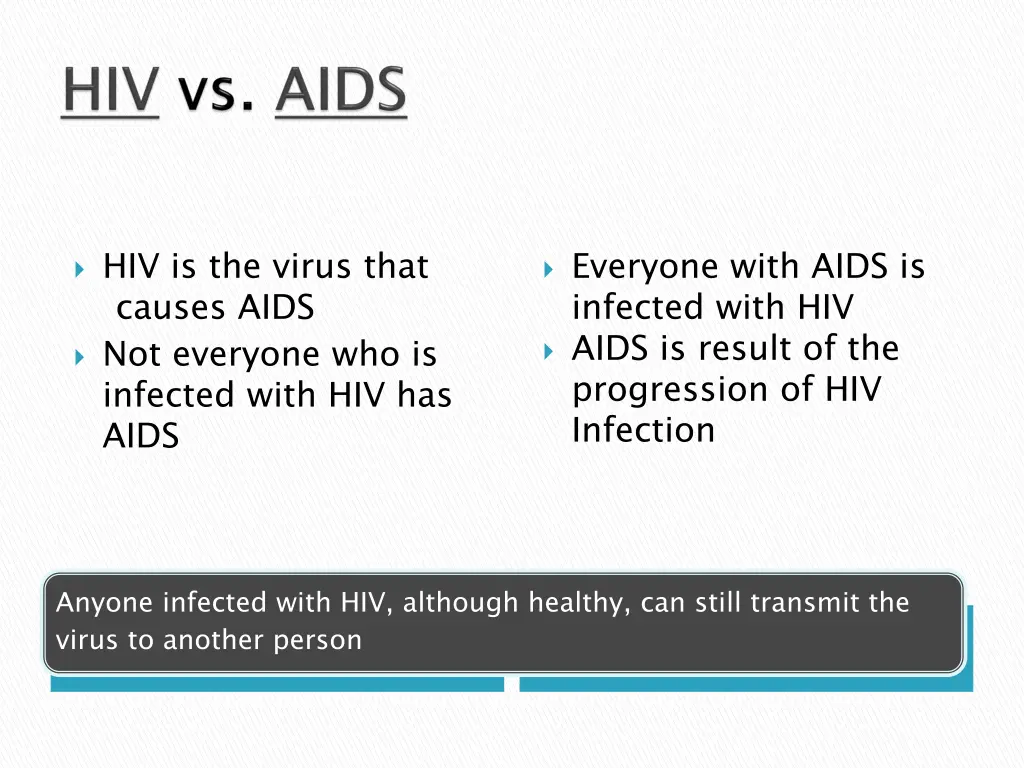 hiv is the virus that causes aids not everyone