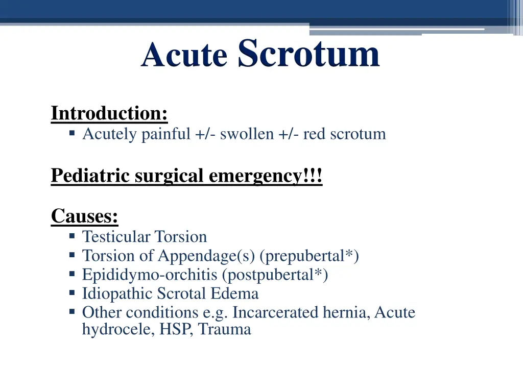 acute scrotum