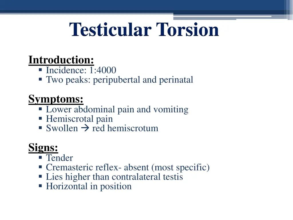 testicular torsion